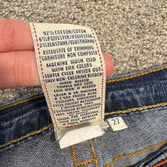 Y2K True Religion Women's Lowrise Skinny Stella Jeans Size 27 - Picture 7 of 9